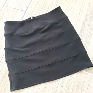 Tea black mini skirt with zipper sz S